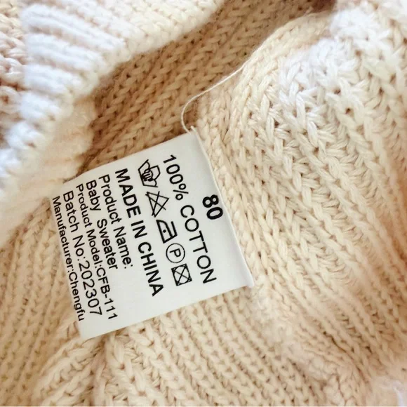 Hand Embroidered Sweater - Paisley Name Cream Pink Floral - Picture 4 of 5